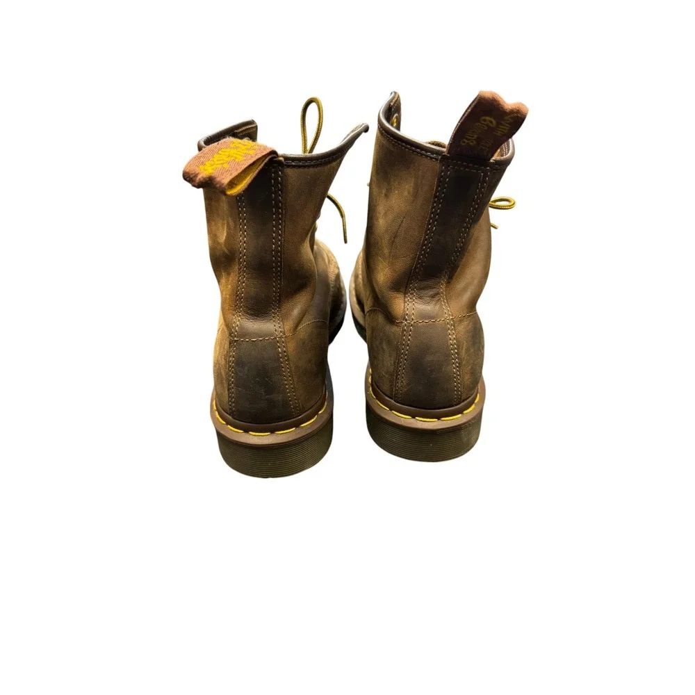 Dr. Martens 1460 Boots Mens 9 Brown Good Gaucho Crazy Horse Leather 8-Eye